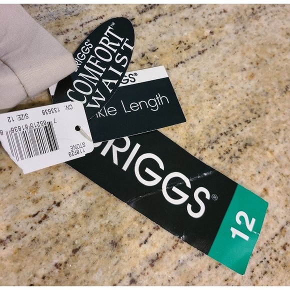 Vintage 1990s Briggs Ankle Comfort High Waist Mom Khaki Tan Women 12 Inseam 25" - Picture 3 of 12